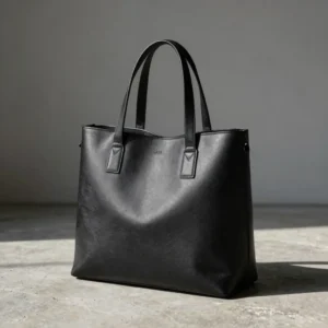 Sculptural Leather Tote Bag
